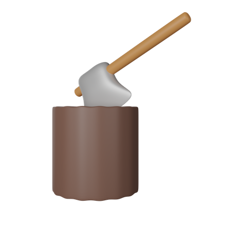 Wood Axe  3D Icon