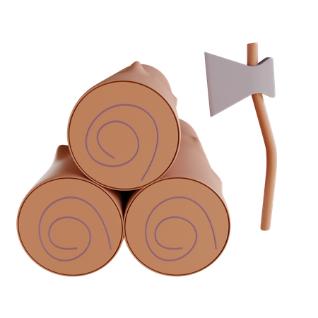 Wood Axe  3D Icon