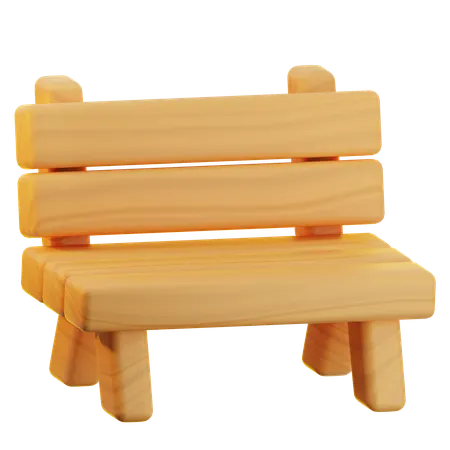 Wood Bench  3D Icon