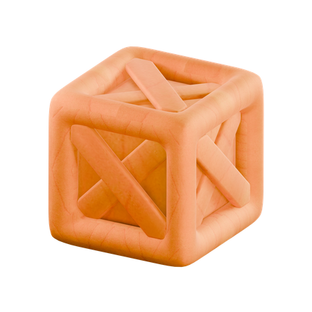 Wood Box  3D Icon