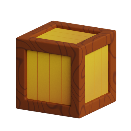 Wood Box  3D Icon