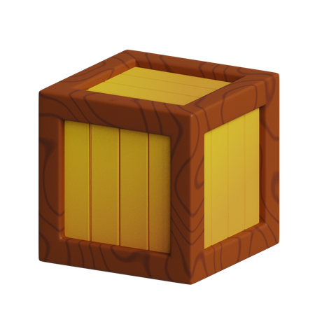 Wood Box  3D Icon