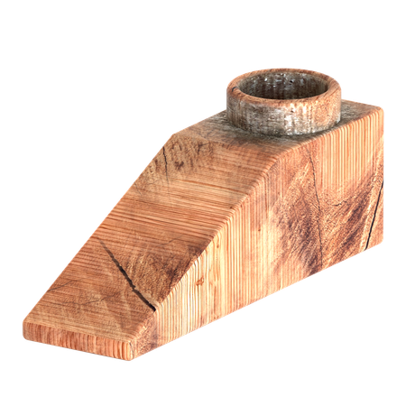 나무 블록 벽돌 모양  3D Icon