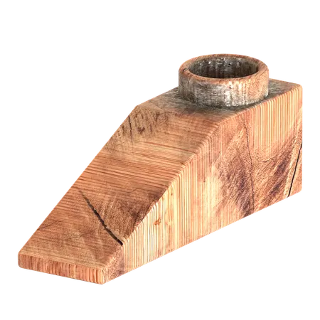 나무 블록 벽돌 모양  3D Icon