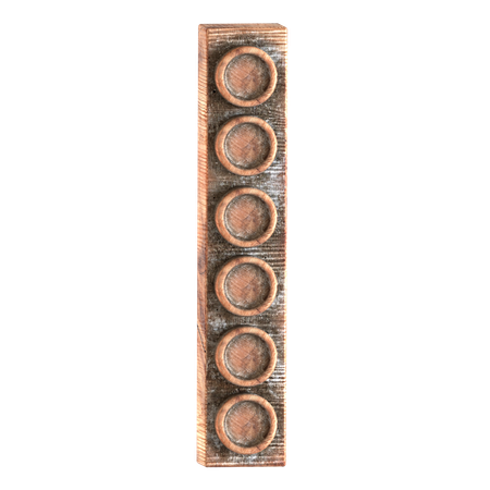 나무 블록 벽돌 모양  3D Icon