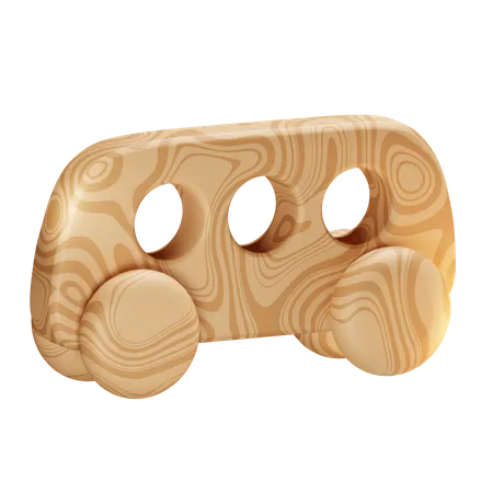 Wood Car  3D Icon