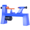 turning machine 3d logo