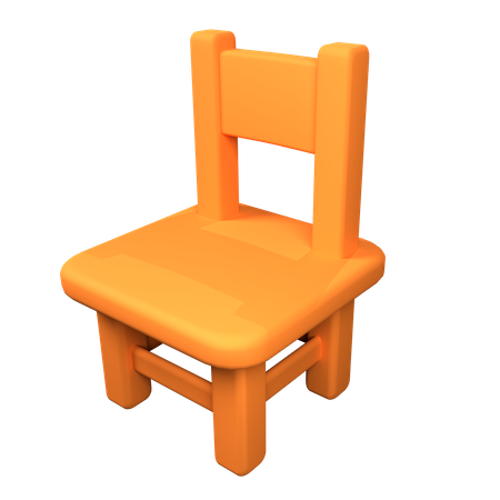 Wood Chair  3D Icon