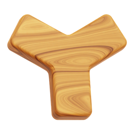 Wood Chrome Abstract Shape  3D Icon