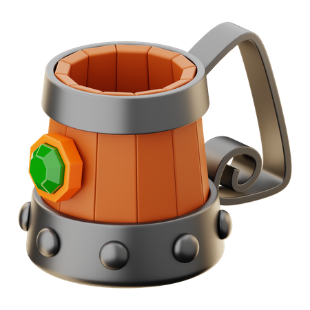 Wood Cup  3D Icon