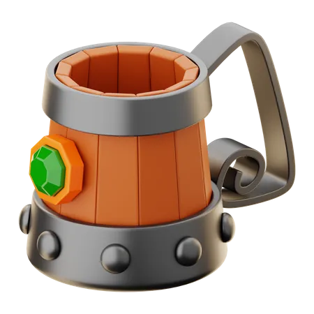 Wood Cup  3D Icon