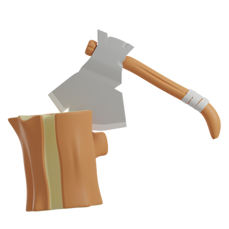Wood Cutting  3D Icon