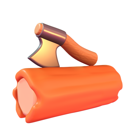Wood Cutting  3D Icon