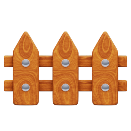 Wood Fence  3D Icon