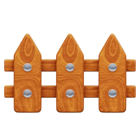 Wood Fence  3D Icon