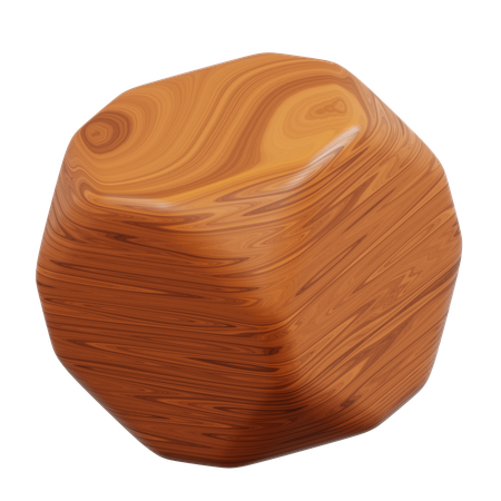 Wood Grain Textured Object  3D Icon