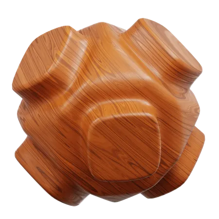 Wood Grain Textured Object  3D Icon