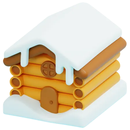 Wood House  3D Icon