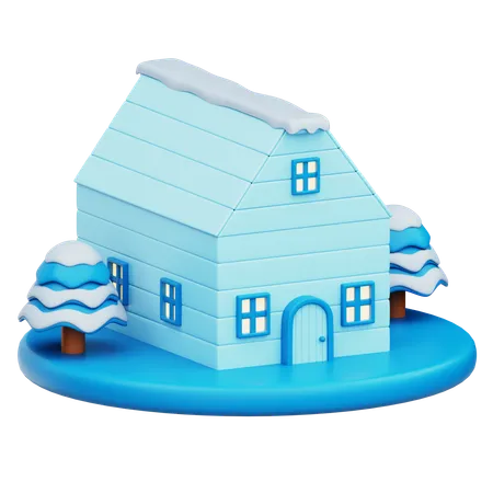 Wood House  3D Icon