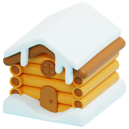 Wood House  3D Icon