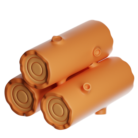 Wood log  3D Icon