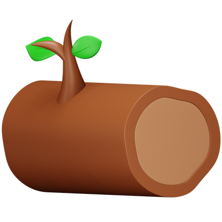 Wood Log  3D Icon