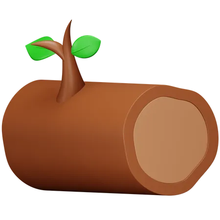 Wood Log  3D Icon