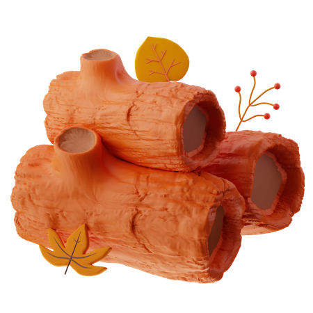 Wood Logs  3D Icon