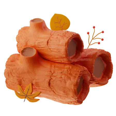 Wood Logs  3D Icon