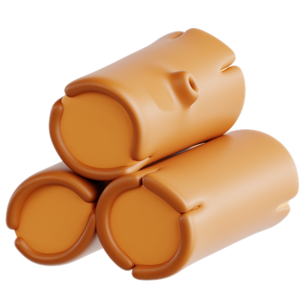 Wood Logs  3D Icon