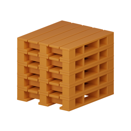 Wood pallets  3D Icon