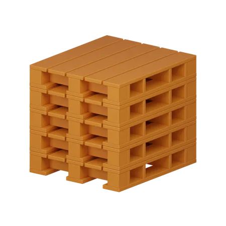 Wood Pallets 3 D Icon 3D Icon