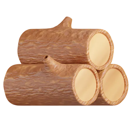 Wood Pile  3D Icon