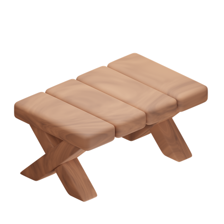 Wood Table  3D Icon