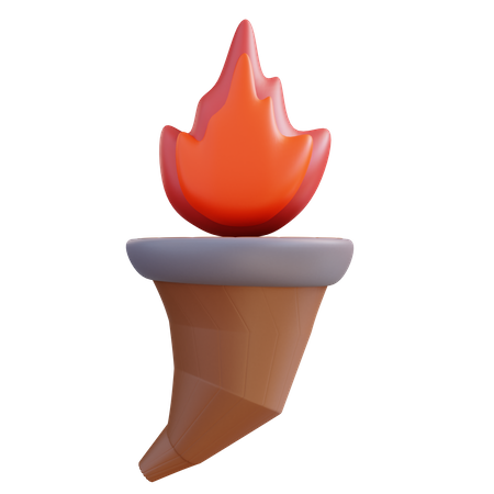 Wood Torch  3D Icon