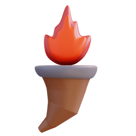 Wood Torch  3D Icon