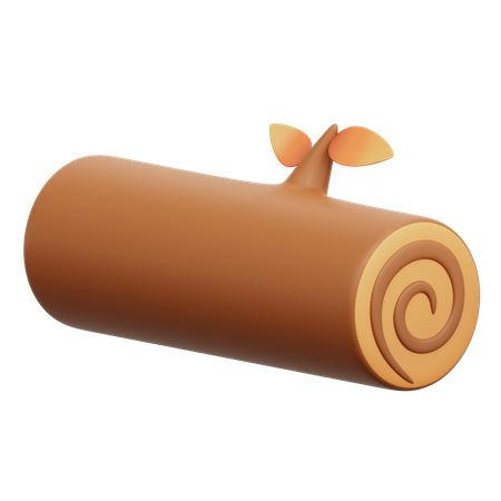 Wood Trunk  3D Icon