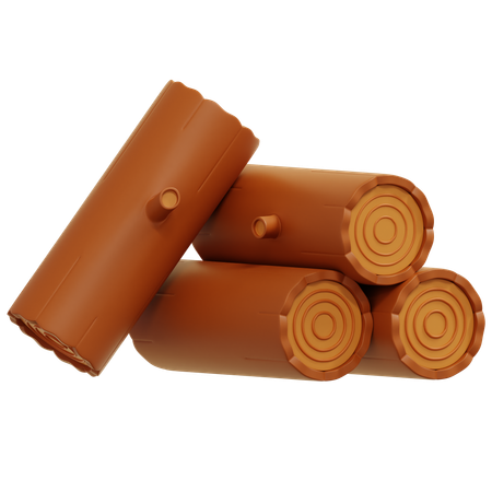 Wood Trunk  3D Icon