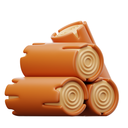 Wood Trunk  3D Icon