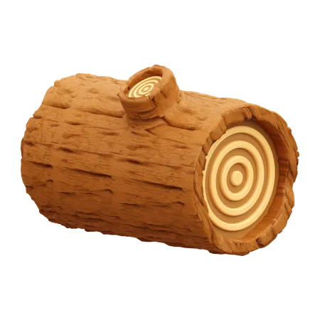 Wood Trunk  3D Icon