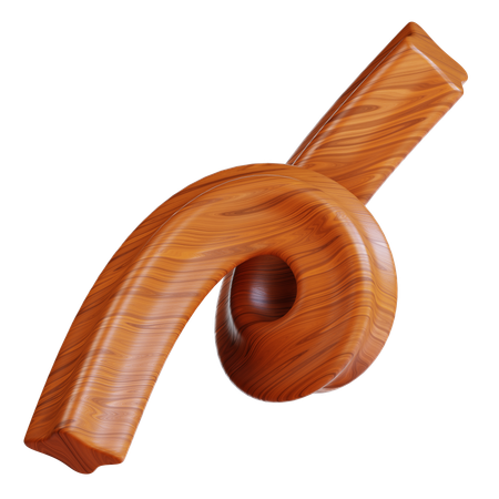 Wooden Abstract Shape  3D Icon