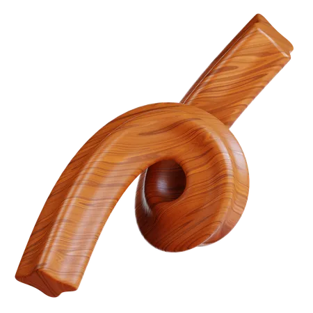 Wooden Abstract Shape  3D Icon