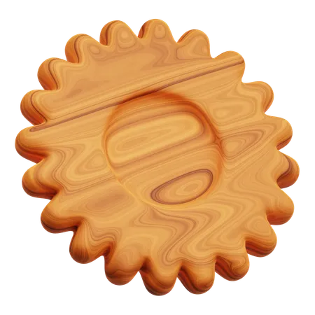 Wooden Abstract Shape  3D Icon