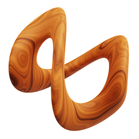 Wooden Abstract Shape  3D Icon