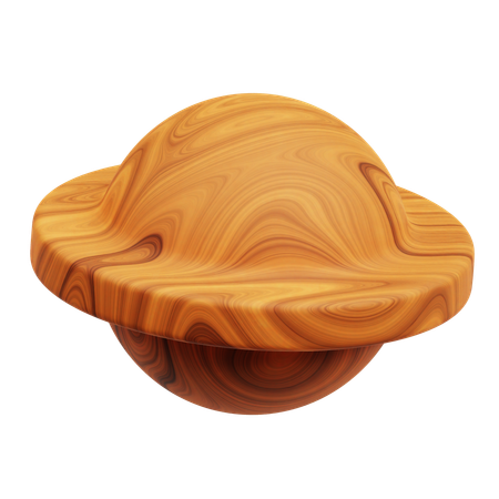 Wooden Abstract Shape  3D Icon