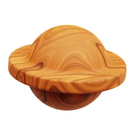 Wooden Abstract Shape  3D Icon