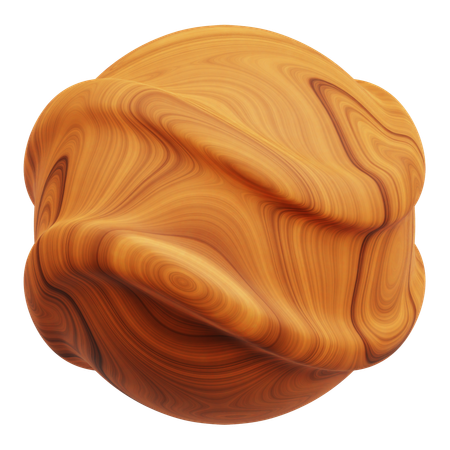 Wooden Abstract Shape  3D Icon