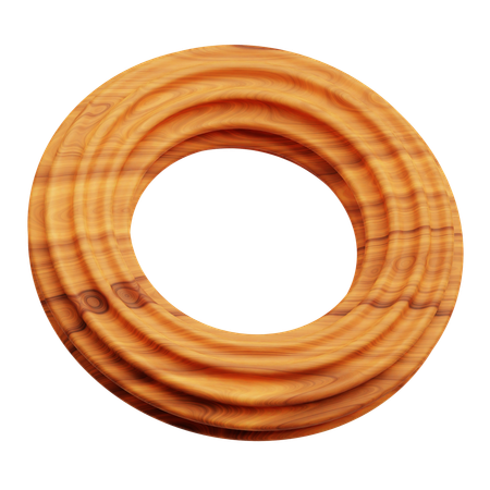 Wooden Abstract Shape  3D Icon