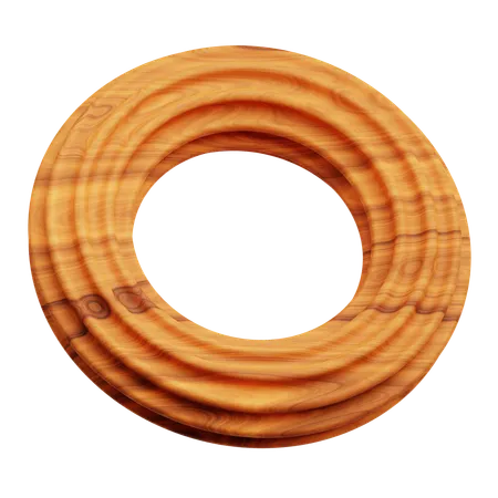 Wooden Abstract Shape  3D Icon