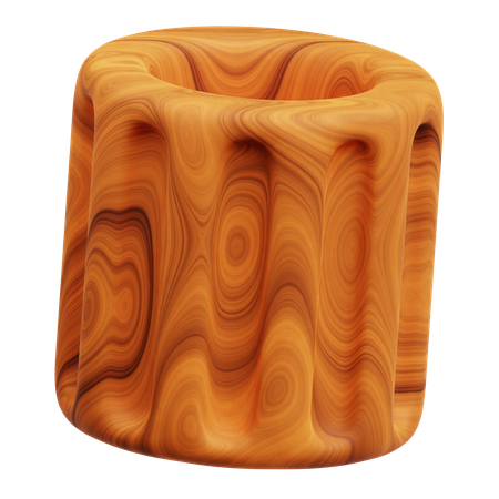 Wooden Abstract Shape  3D Icon